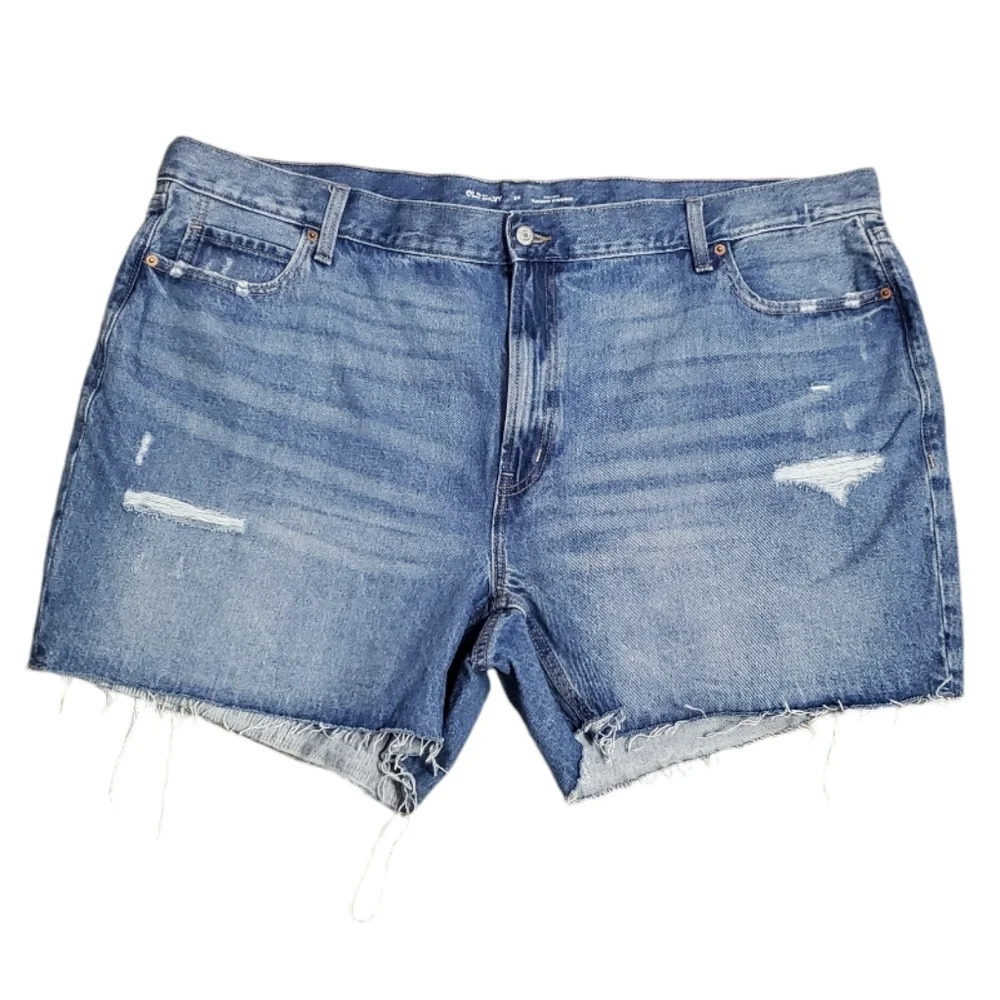 NWOT Old Navy Women's High Rise Slouchy Straight Denim Shorts 24